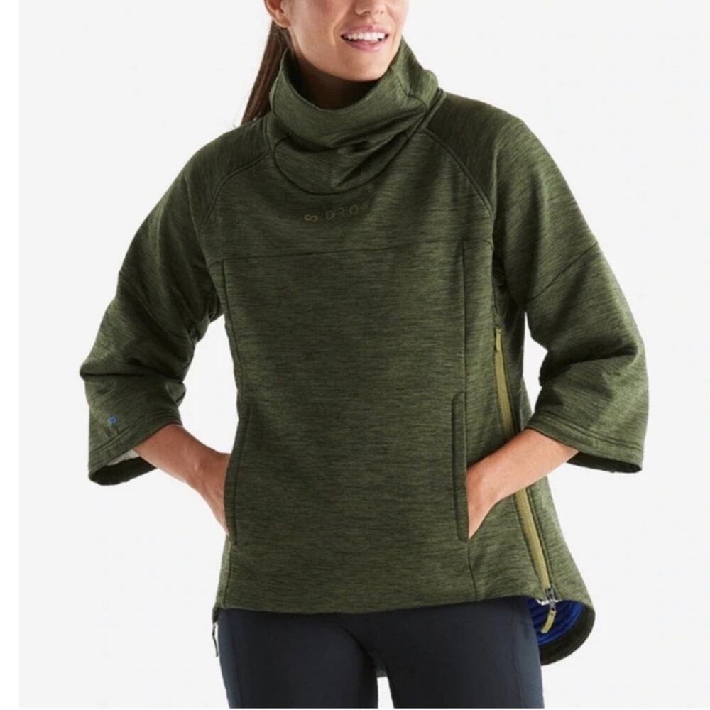 Oros Astra Green Pullover Sweater Jacket